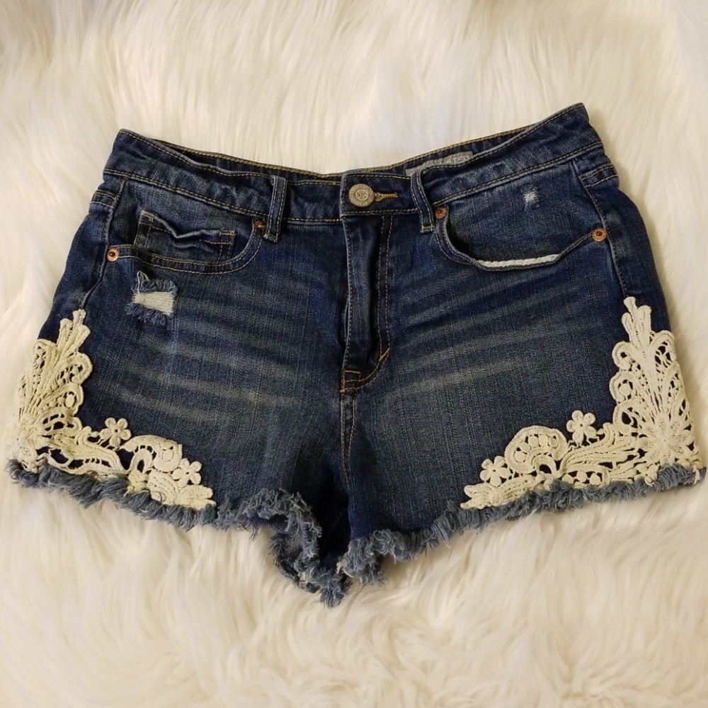 Aeropostale High Waist Jean Shorts